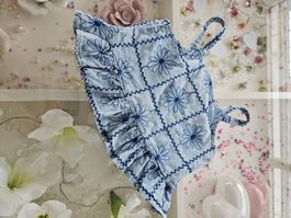 Zara Süsses Jeans Top Volant, bestickt 🌼