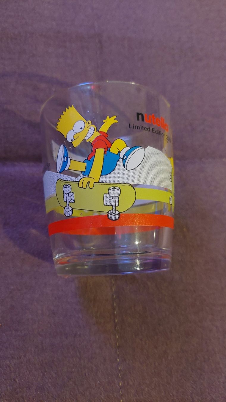 Gläser: Nutella Glas The Simpsons Bart Limited Edition 2002 – Gebraucht aus Zürich von Romstyle