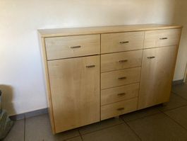 Sideboard Buche furniert 7 Schubladen 2 Türen gebraucht