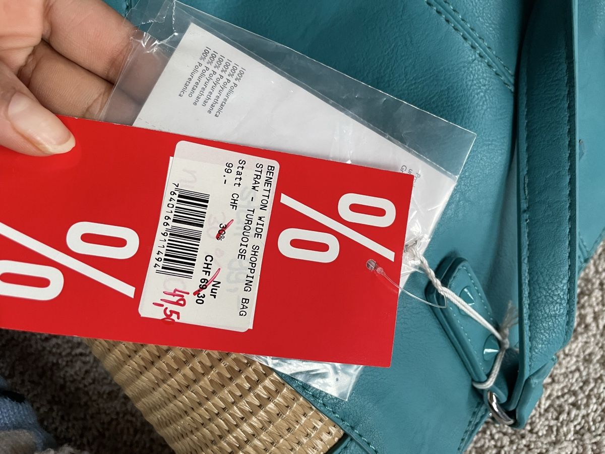 Benetton Borse da donna: Blaue Tasche – Nuovo e nell'imballaggio originale da Herisau venduto da Ciaoschein 2