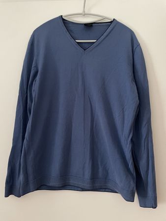 Strellson Slim Fit V-Neck Sweater, XL, Blue