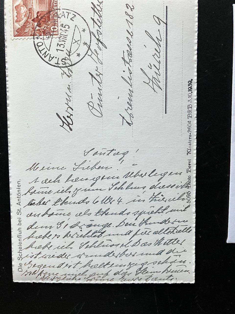 Ansichtskarten: Graubünden mit Ansichtskarten 1945 – Gebraucht aus Nesslau von zueri6 6