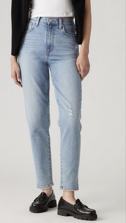 Levi's HIGH WAIST MOM JEAN light blue denim Grösse 26 neu