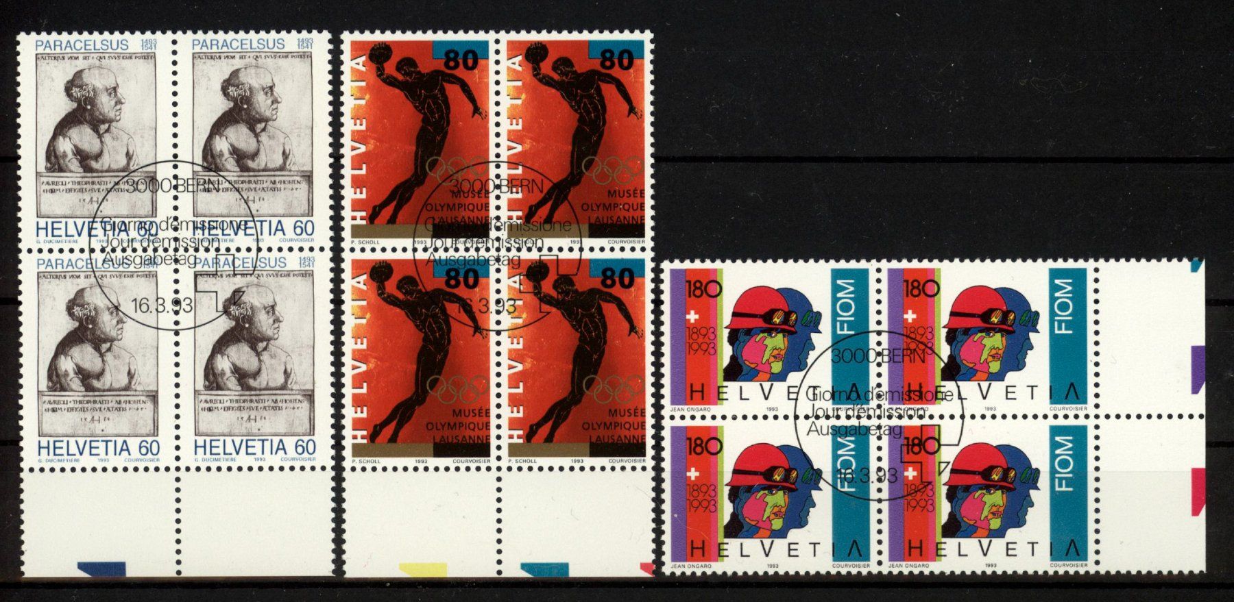 Alle Briefmarken: 1993, Sonderpostmarken II, ET – Gebraucht aus Willisau von Vollstempel