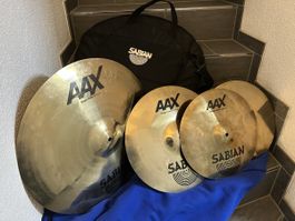 Sabian AAX Beckensatz Stage Ride Crash Hats gebraucht