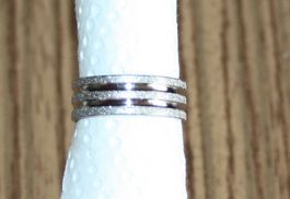 Fingerring Stahl silber - sparkle Ø 18mm NEU (51)