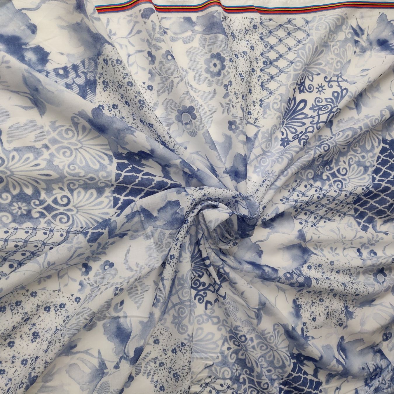 Tessuti: Ital. Batist Baumwolle 1.5x1.40m Patchwork blu – Nuovo (secondo la descrizione) da Lufingen venduto da Voyager7 9