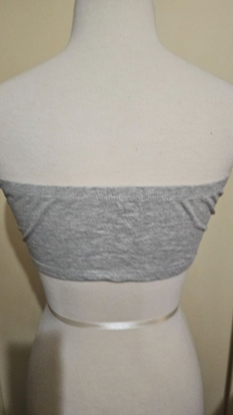 Tops: Graues Chicorée Bustier-Bandeau-Top, Gr. XL – Gebraucht aus Oberengstringen von Asteroid56 4