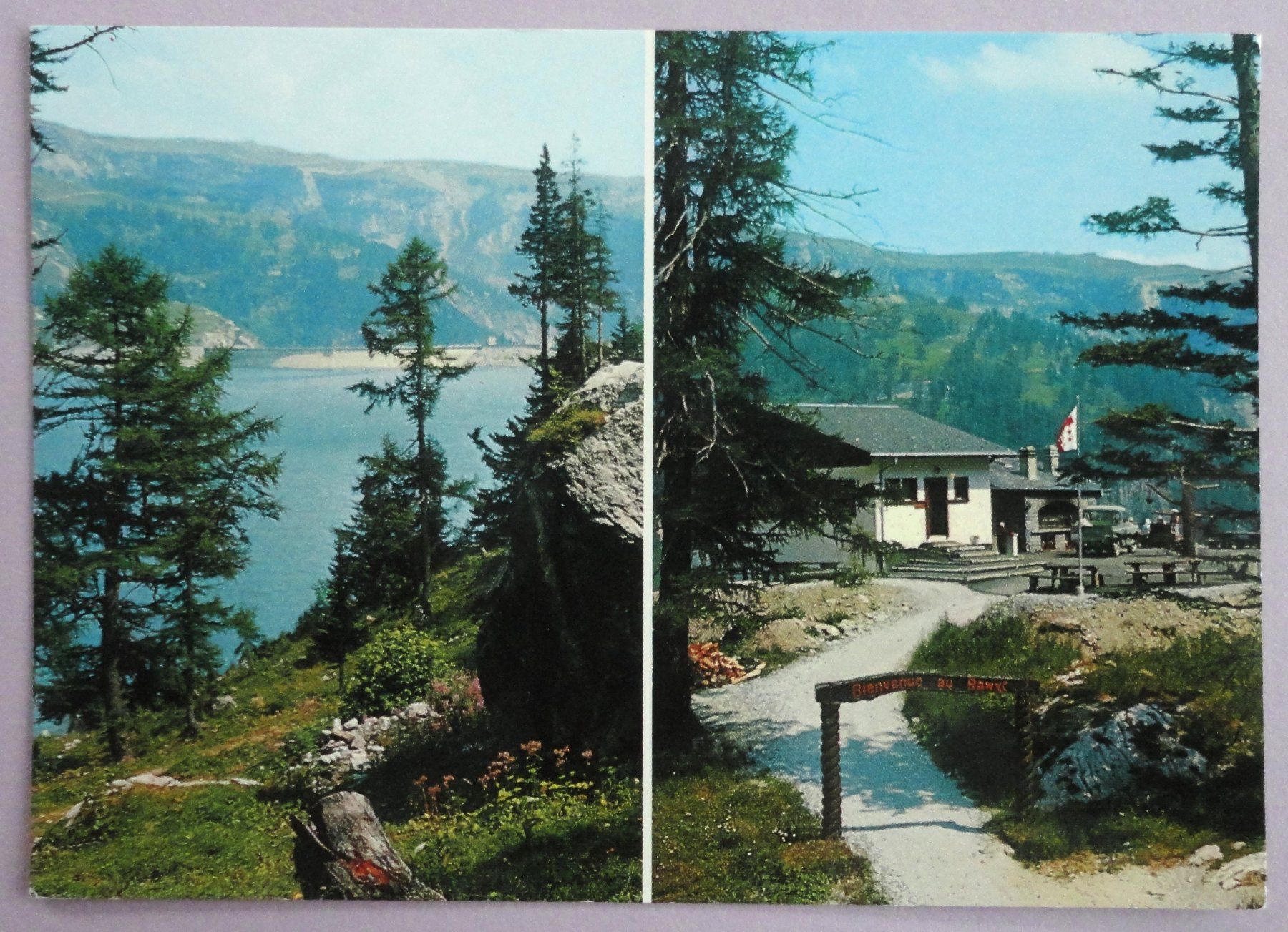 Cartoline postali: Rest. du Lac, Barrage du Rawil-Tseuzier – Usato da Fétigny venduto da Billy2miny