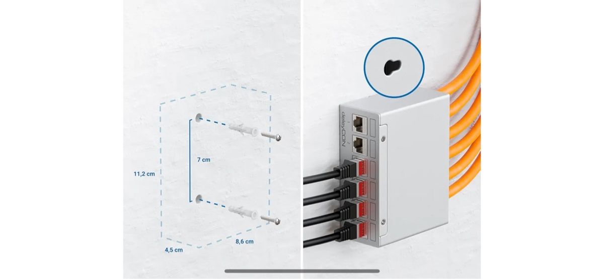 Unità & Adattatore: deleyCON Keystone Patchfeld - 6-Port RJ45 – Nuovo e nell'imballaggio originale da Oberwil BL venduto da tomoag 2