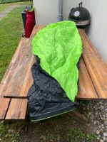 Inflatable air lounger with carrying bag – green/black