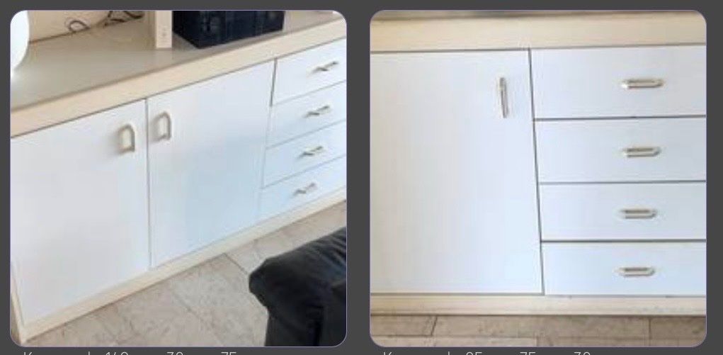 Cassettiere: 2 Sideboard weiss – Usato da Chur venduto da Tenorio