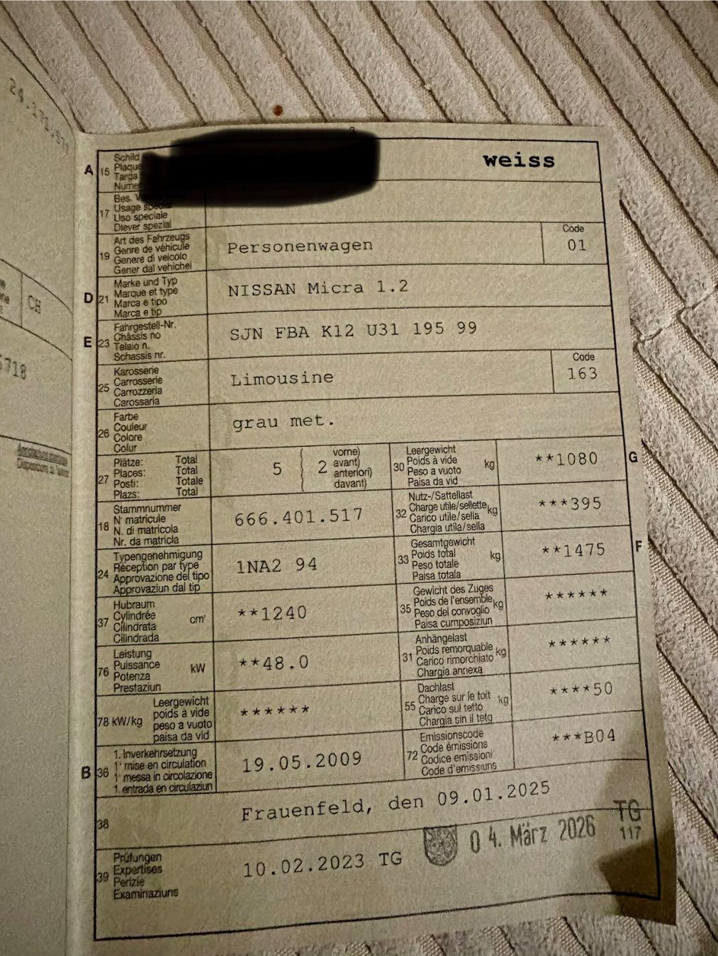 Nissan Autos: Nissan Micra 1.2 – Defekt aus Aadorf von Guguseli00 6
