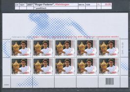 2007 "Roger Federer", Kleinbogen, ** postfrisch
