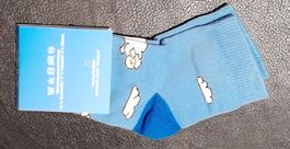 Baby Socken mit Wolkenmuster hellblau, neu mit Etikett