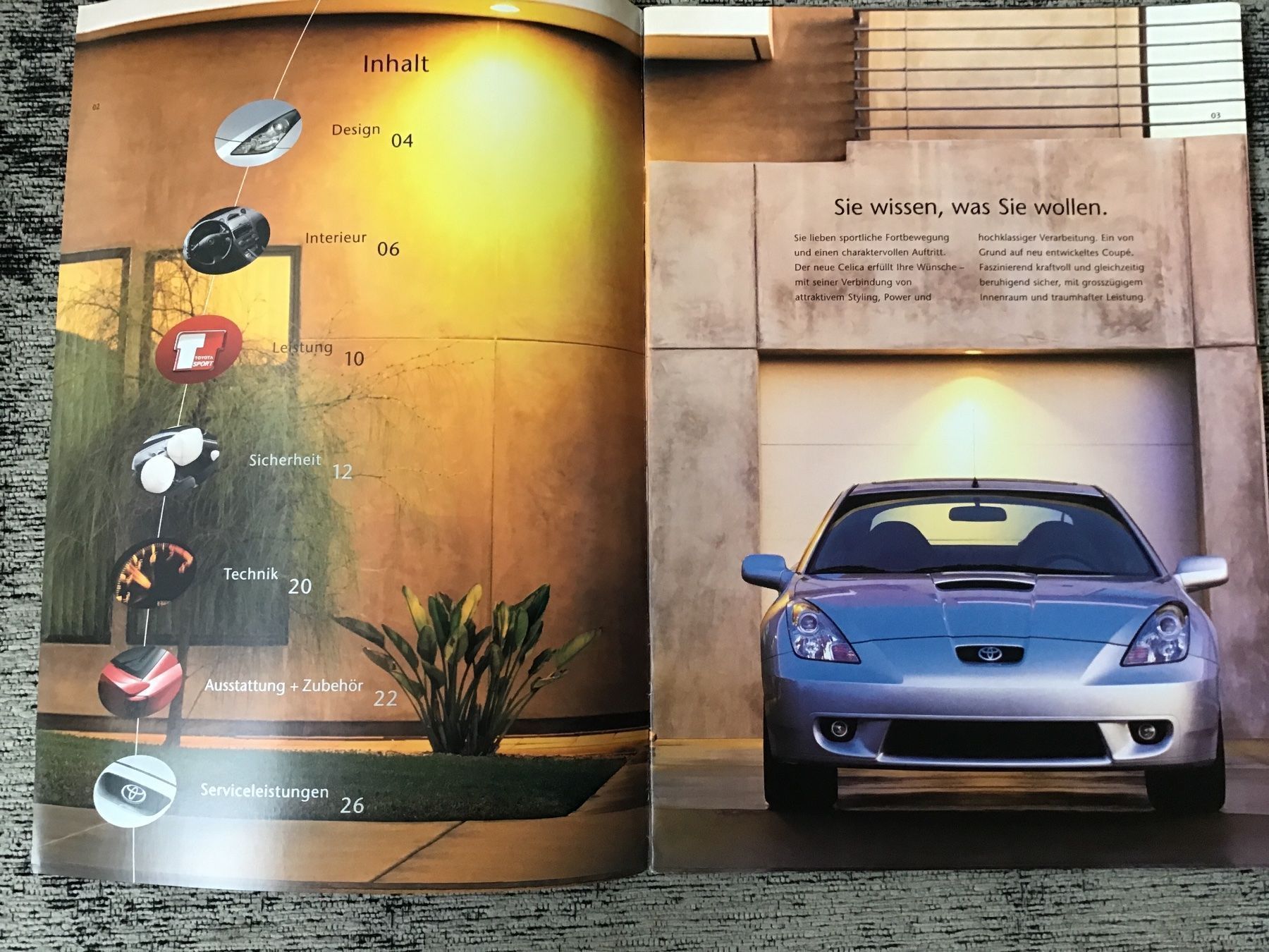 Toyota Dokumente: Toyota Celica Verkaufsprospekt 2001 – Gebraucht aus Scherzingen von Starseller62 1