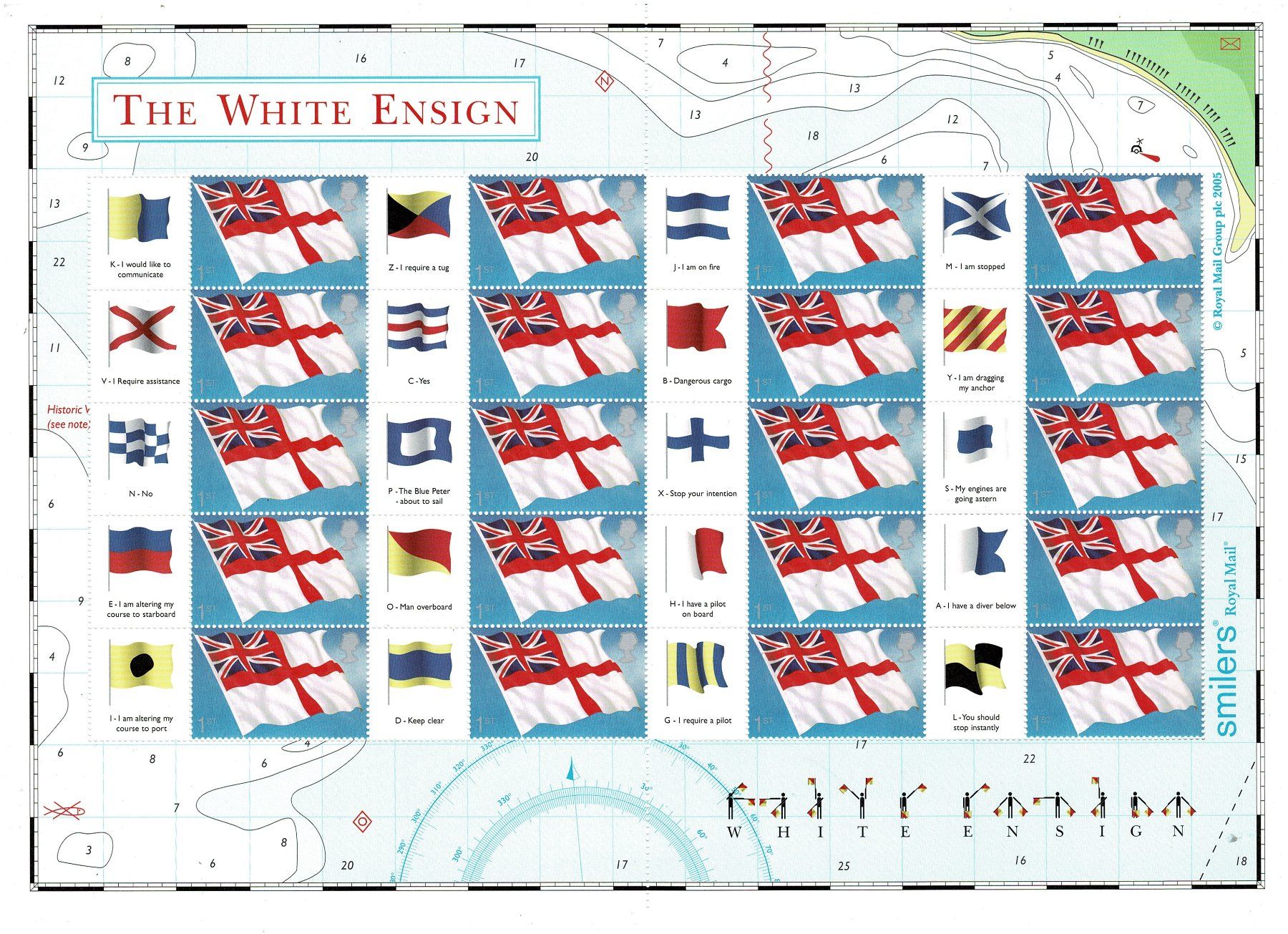 Tutti i francobolli: UK The White Ensign  Flags  Flaggen 1 KB ** – Nuovo (secondo la descrizione) da Lausanne venduto da Whorvath
