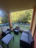 Set mobili da giardino nero divano 
