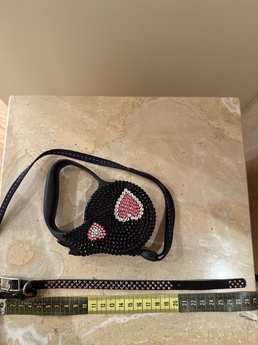 Guinzagli & Collari: Dog Swarovski collar and leash – Usato da Paradiso venduto da apf_mh9c 3