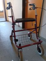 Crimson Rollator Walker with Seat & Basket - Great Condition