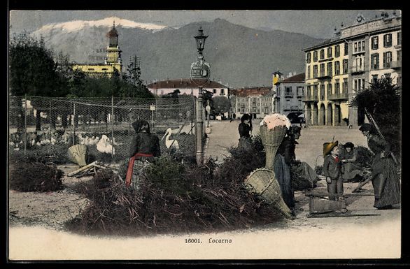 Cartoline postali: AK Locarno, Partie am Markt – Usato da Berlin venduto da bartko-reher