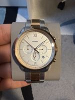 Fossil Herrenuhr, Chronograph, Edelstahl, Top Zustand!
