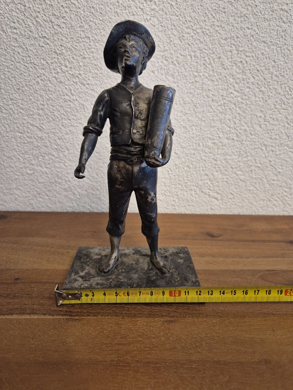 Statuette: Metallfigur Junge mit Pfeife im Jugendstil – Usato da Zürich venduto da Dalema13 6