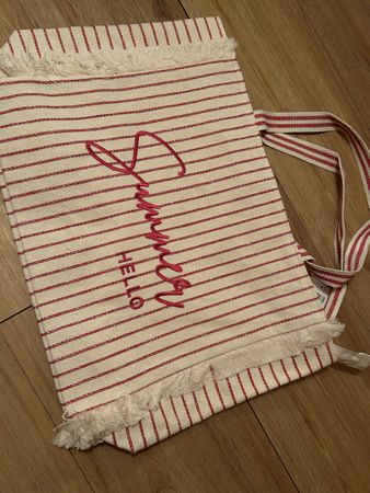 NEU Strandtasche mit Hello Summer Schriftzug (rot)