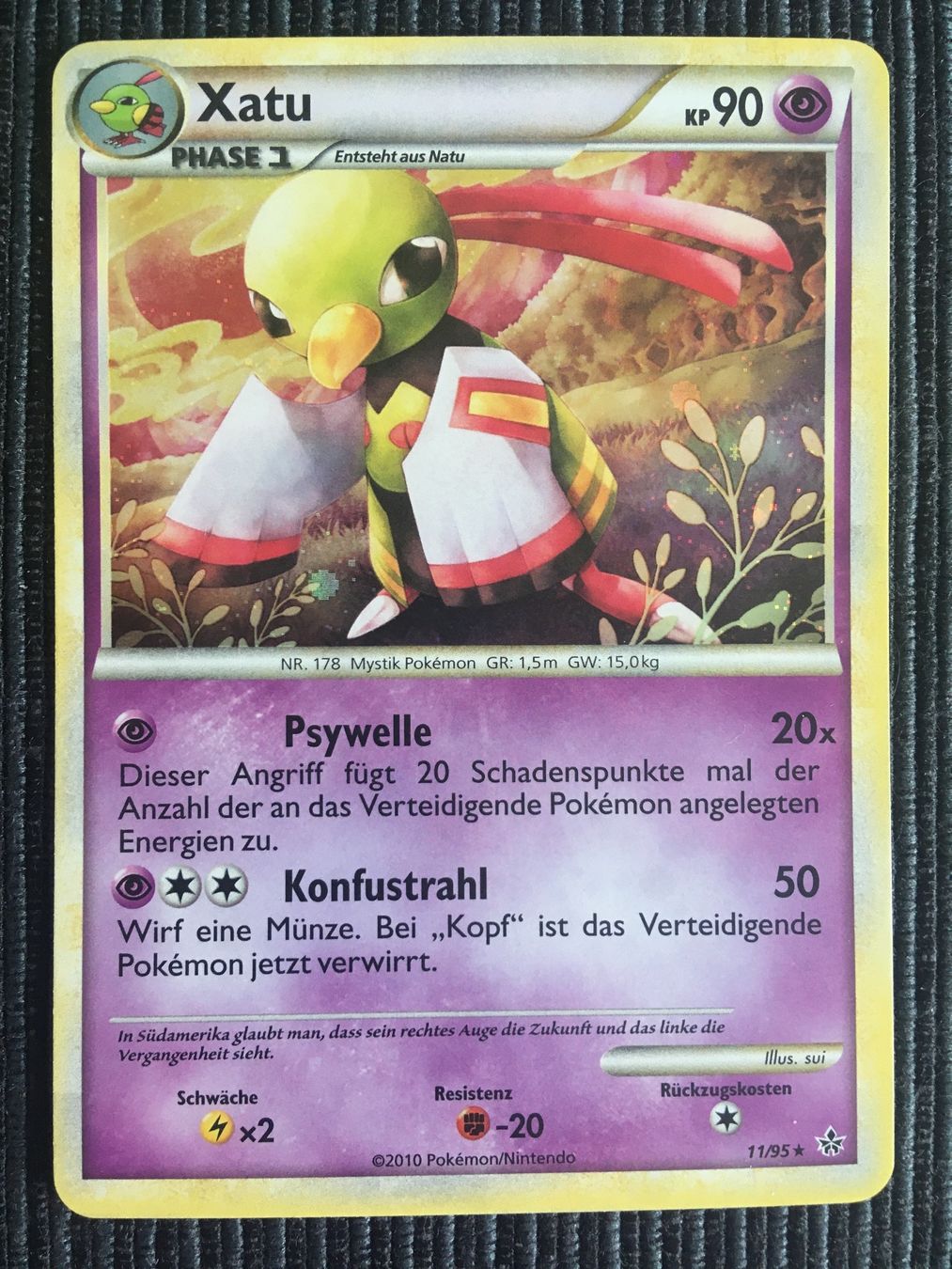 Pokémon Carte collezionabili: Pokemon Xatu Holo HS Entfesselt – Nuovo (secondo la descrizione) da Wabern venduto da Collectfun