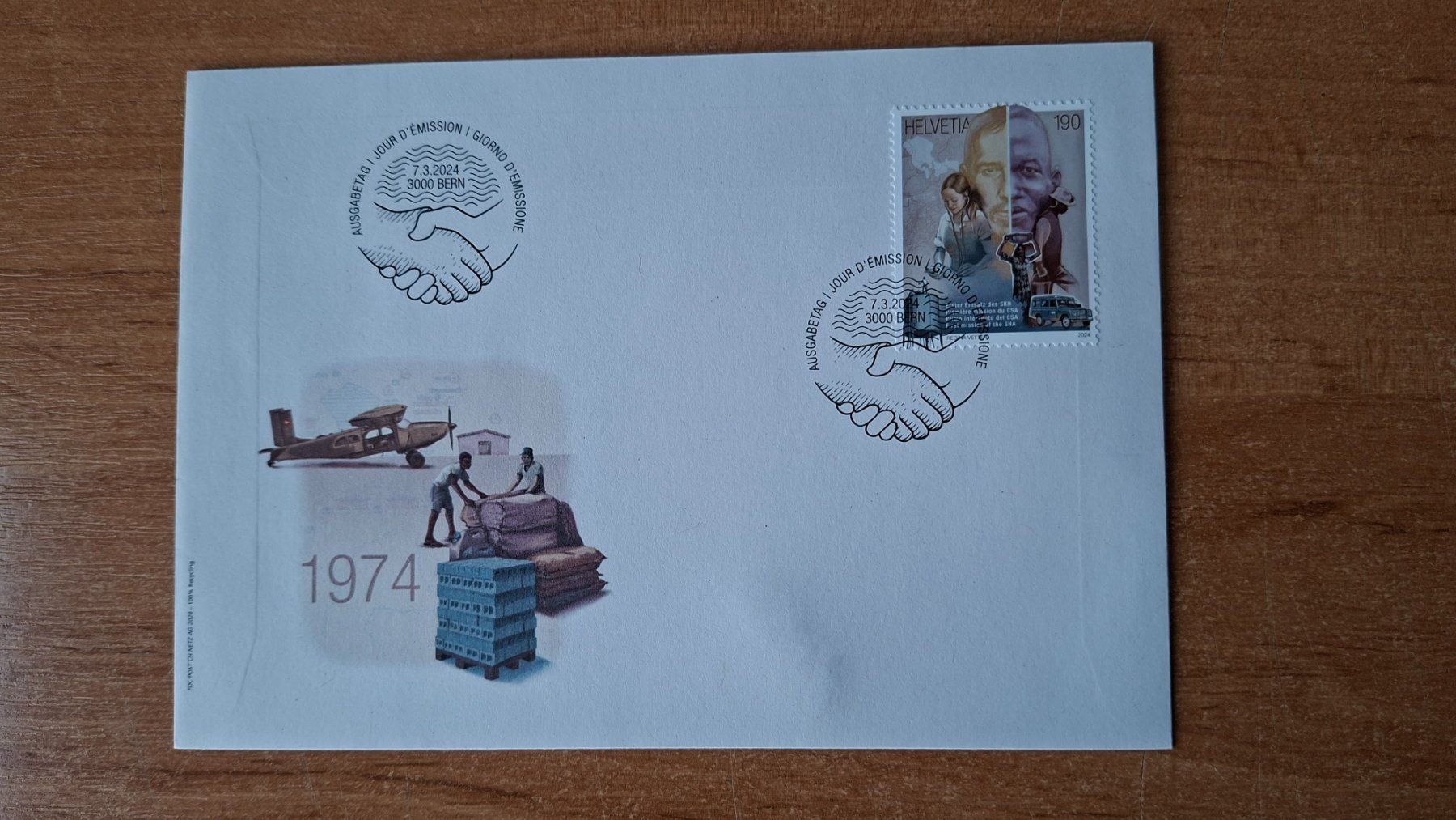 Tutti i francobolli: M1997 - FDC Corps Suisse Aide Humanitaire 2024 – Usato da Trélex venduto da Phil_Albert