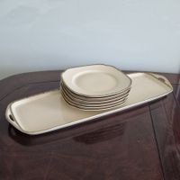 Thomas-Bavaria, Dessertteller und Tablett aus Porzellan-1936
