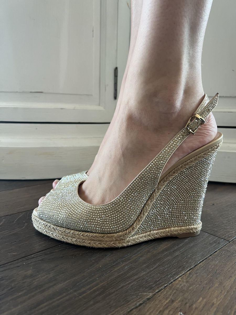 Damenschuhe: Rene Caovilla Gold Plateau Sandale Gr. 41 – Gebraucht aus Kilchberg ZH von Lisavivienne 1