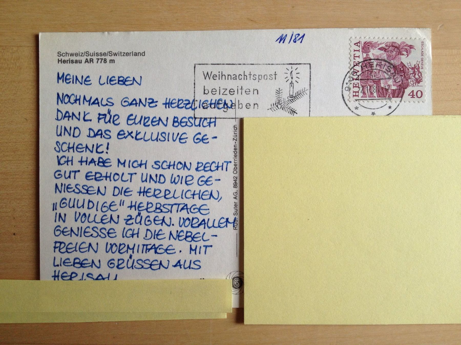 Cartoline postali: AK Herisau AR – Usato da deitingen venduto da popcorn02 1