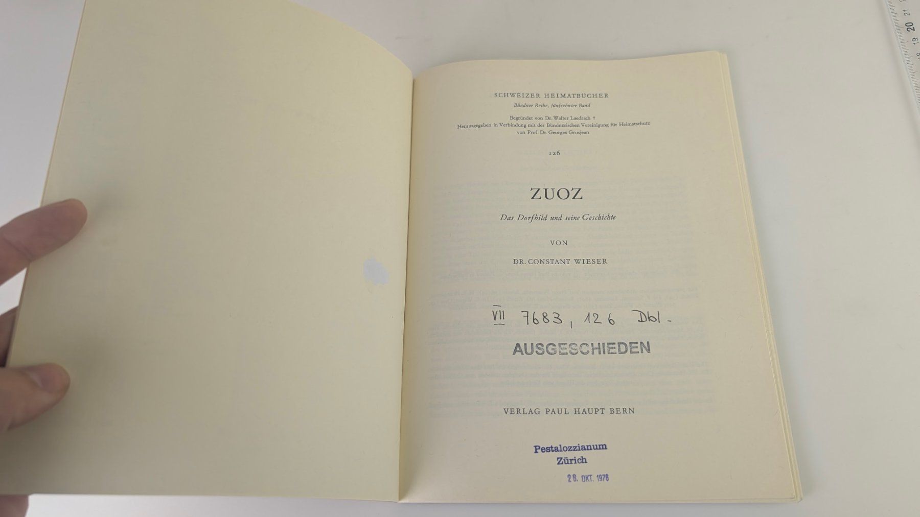 Libri: Schweizer Heimatbücher: Zuoz 1965 – Usato da Zürich venduto da axolottchen 3