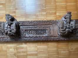 Antiker indischer Holzbalken, Holz Deko, Türsturz, Balken