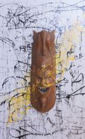 Gr. Gemälde mit afrikanischer Skulptur: African magic