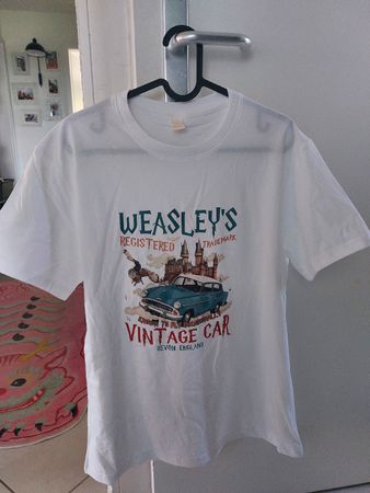 T-Shirt Gr L, Weasleys Vintage Car Motiv, neu, Harry Potter