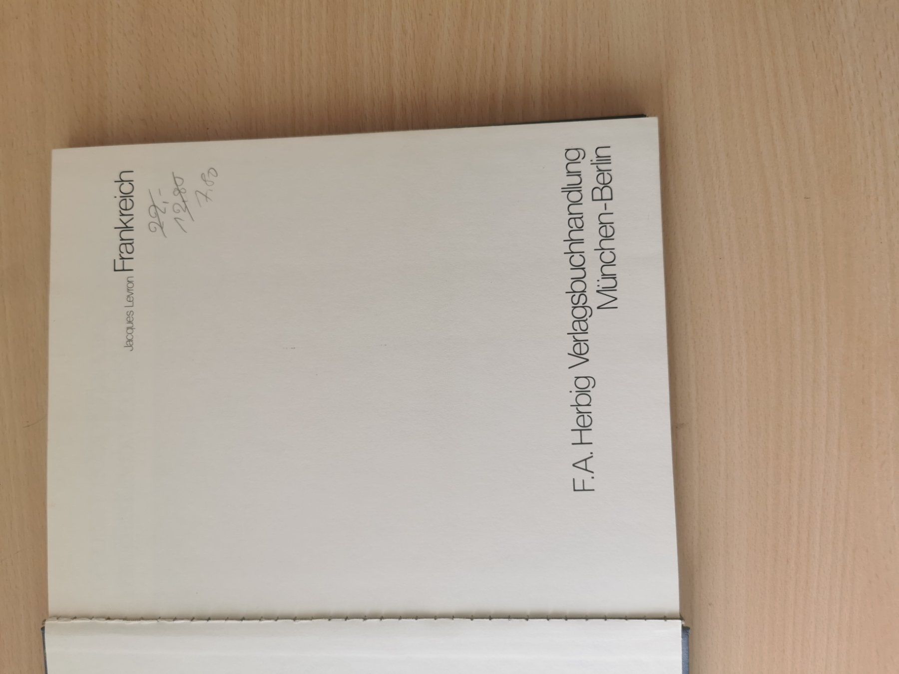 Bücher: Frankreich (Buch, Jacques Levron, 1976 ) – Gebraucht aus Wilen b. Wollerau von morethanmusic 1