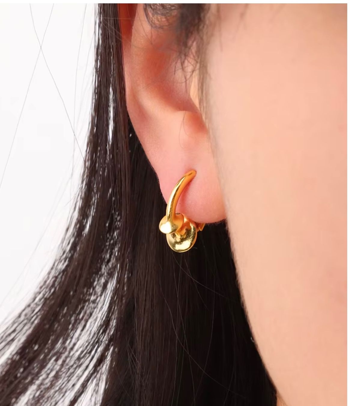 Orecchini pendenti & Orecchini a lobo: Hoops Earrings. Gold plated .925 silver – Nuovo (secondo la descrizione) da Dübendorf venduto da S1973E 2