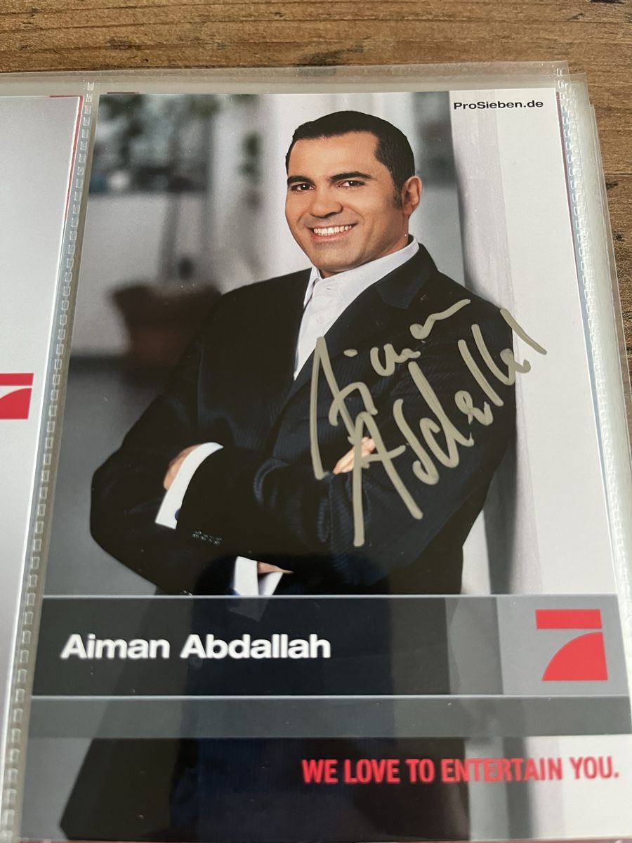Autogramme: Autogrammkarte Aiman Abdallah signiert Pro7 – Gebraucht aus Widnau von Spetz