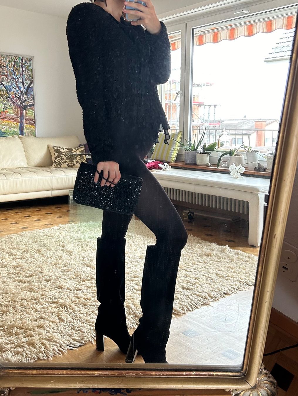 Borse da donna: Beaded black handbag – Usato da Rüschlikon venduto da Tey_sl 1