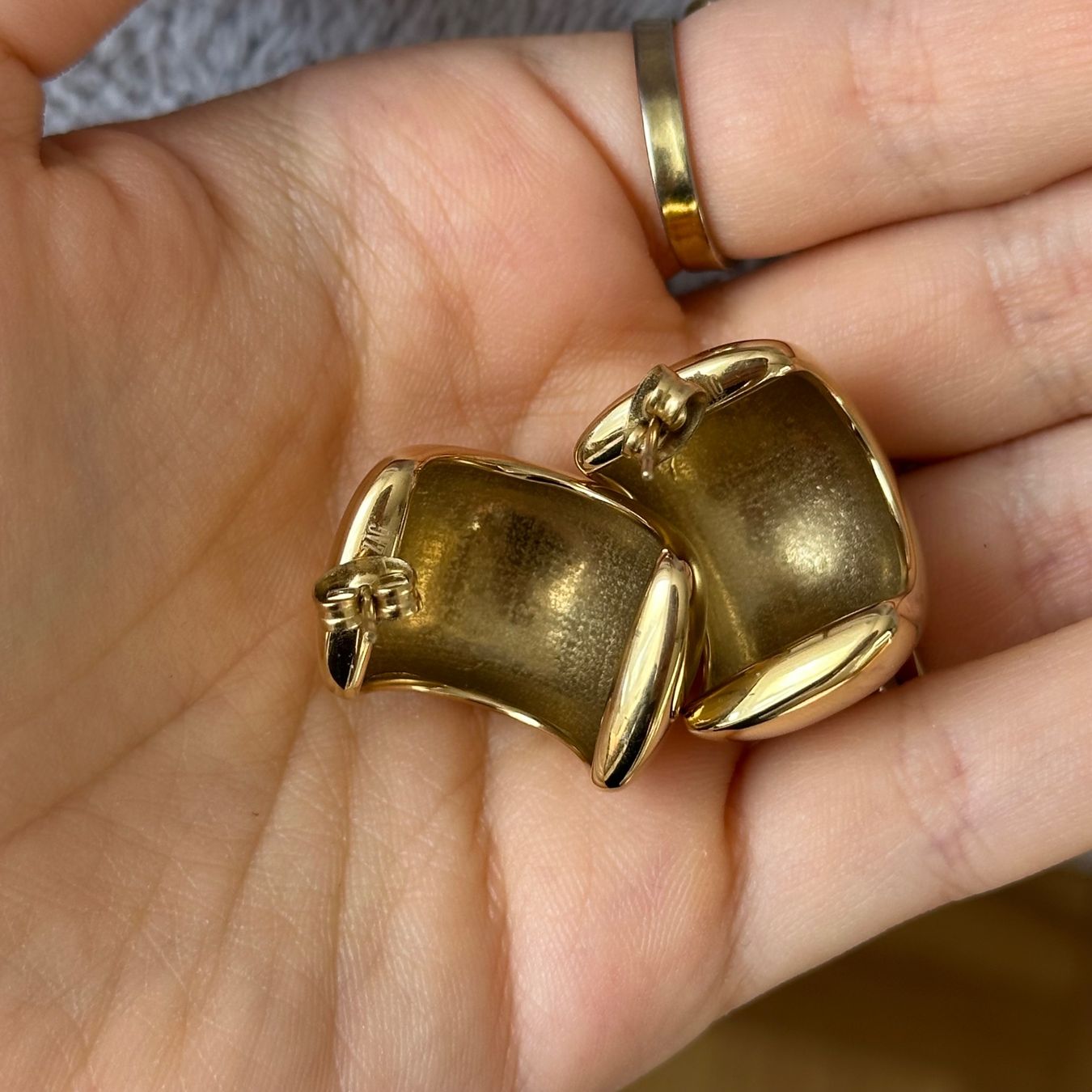 Boucles d'oreille: ZAG Massive Goldene Edelstahl Creolen – Neuf (Voir description) à Givisiez par dor_xb9k 3