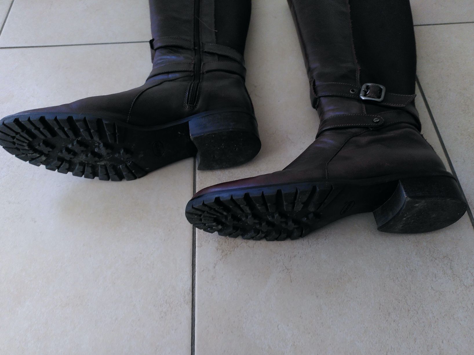 Navyboot Scarpe da donna: Braune Leder Stiefel – Usato da Brugg AG venduto da olamim 3