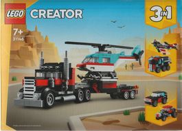 LEGO CREATOR 3 IN 1 31146  FLATBED TRUCK WITH HELICOPTER