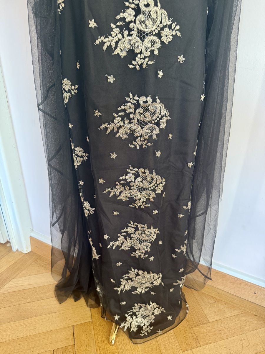 Kleider: Robe de soirée / gala Marchesa Notte élégante noire & dorée – Gebraucht aus Lausanne von Stephaniesdressing 6