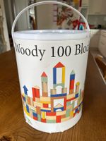 Holzbausteine Woody 100 Blocks Eimer neuwertig