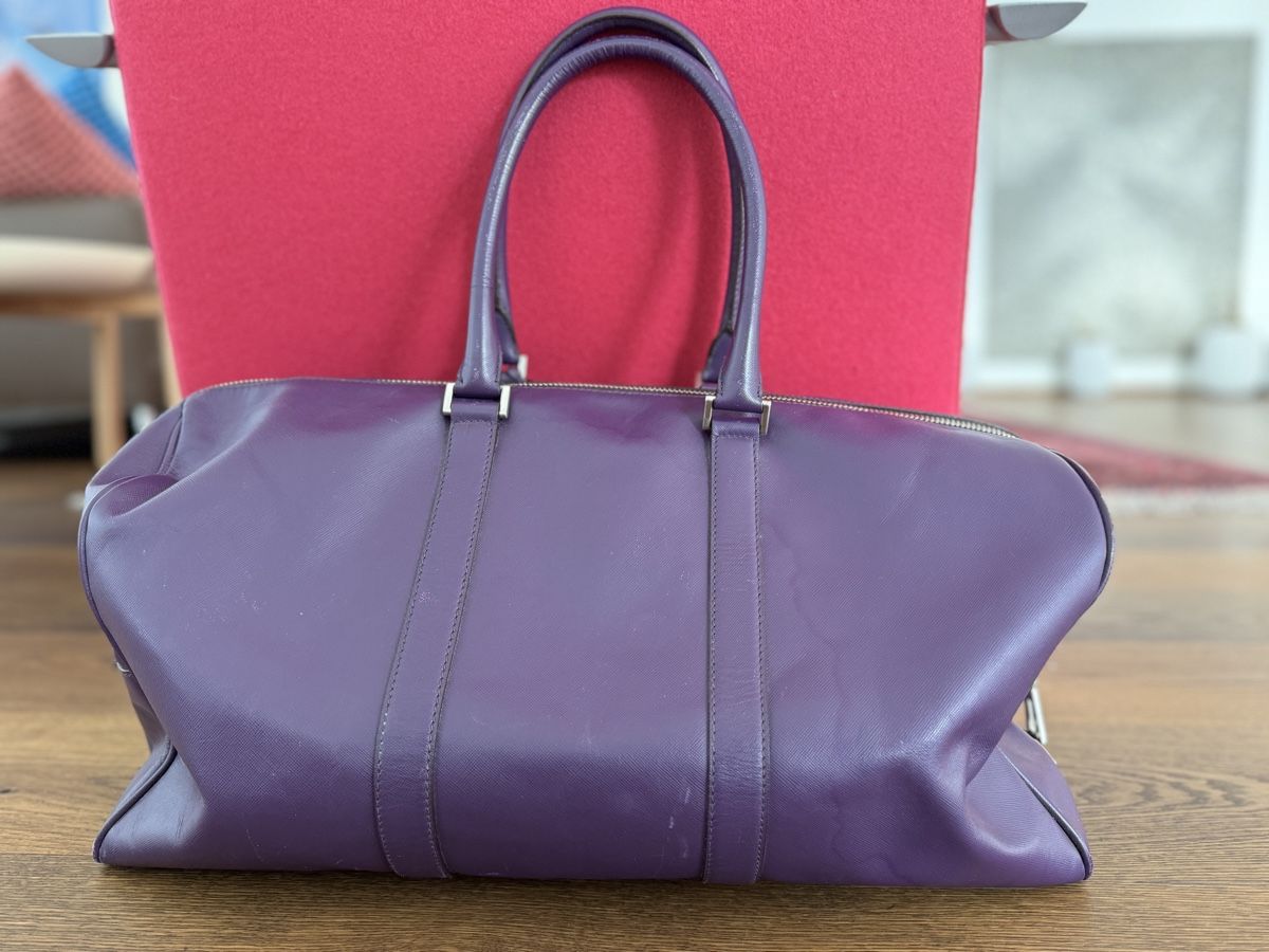 Prada Borse: Prada Reisetasche Weekender Violet, Saffiano Leder – Usato da Walchwil venduto da Zentralschwiiz 1