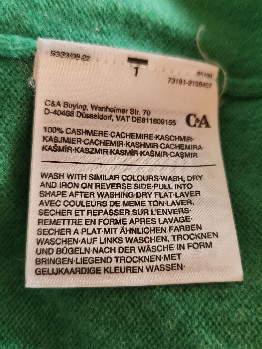 C&A Maglioni & Felpe: Pull C&A Premium cachemire vert taille M /L – Usato da Niedergösgen venduto da Eva2410 4