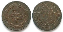 RDR - VORDERÖSTERREICH 1 Kreuzer 1804 H FRANZ II. Kupfer vz
