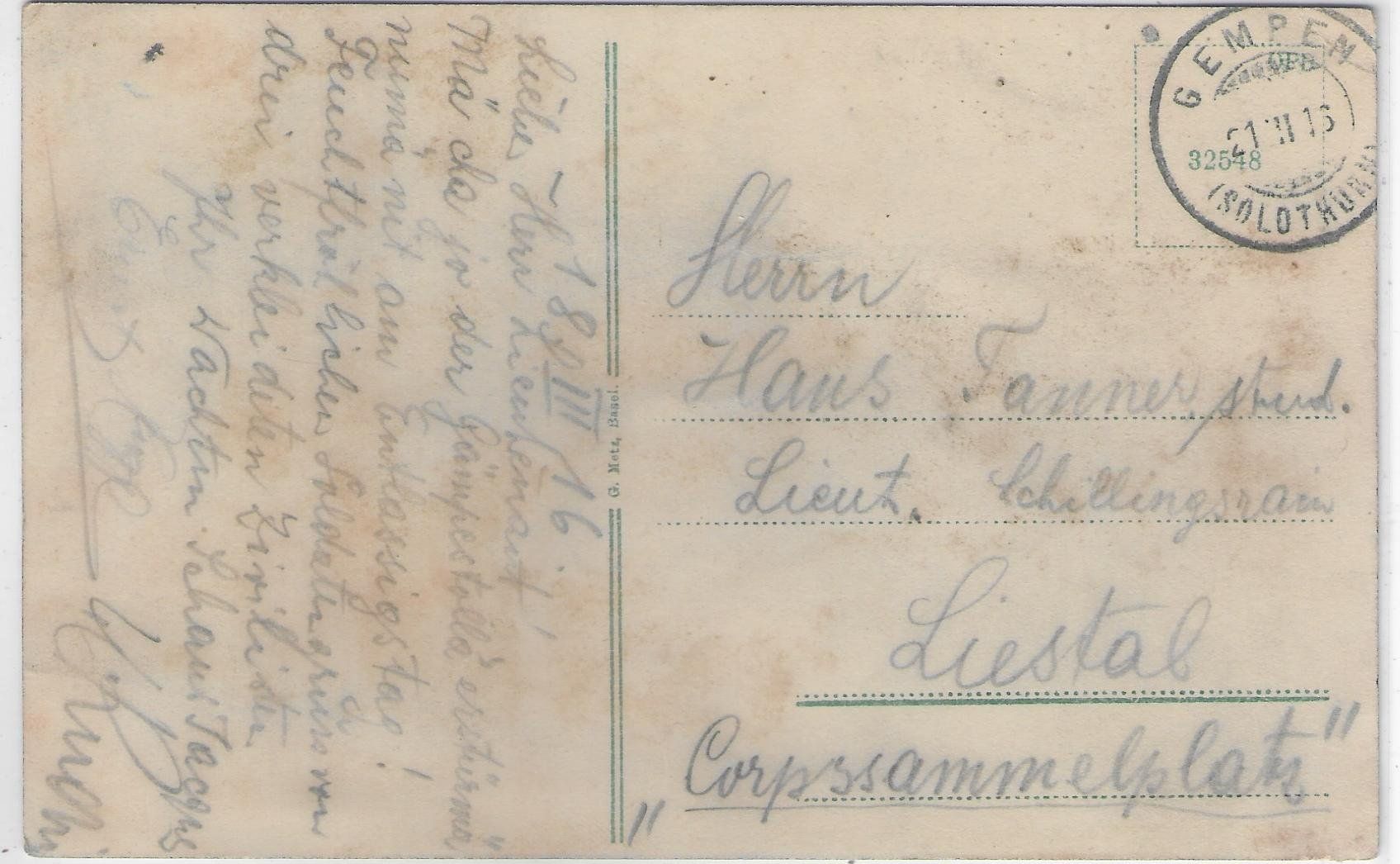 Cartes postales: Restaurant Gempenfluh - Litho – Défectueux à Ettingen par Kartenplanet 1